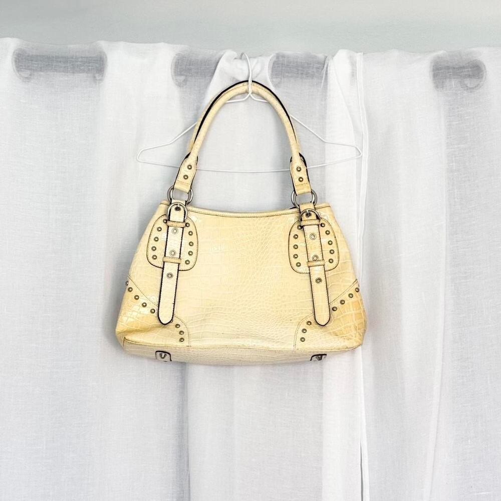 Y2K croc embossed oversized hobo shoulder bag studded
